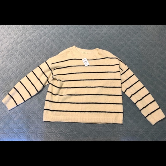 Cream stripe böhme sweater - Picture 1 of 2